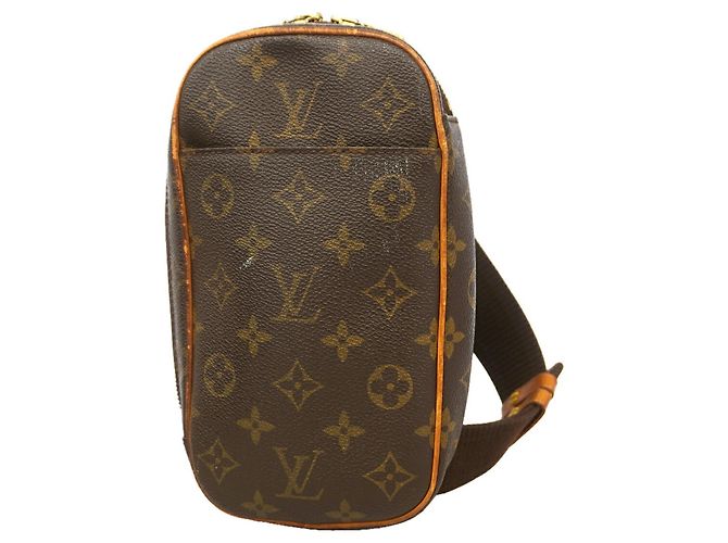 Louis Vuitton Monogram Pochette Gange Bag Brown