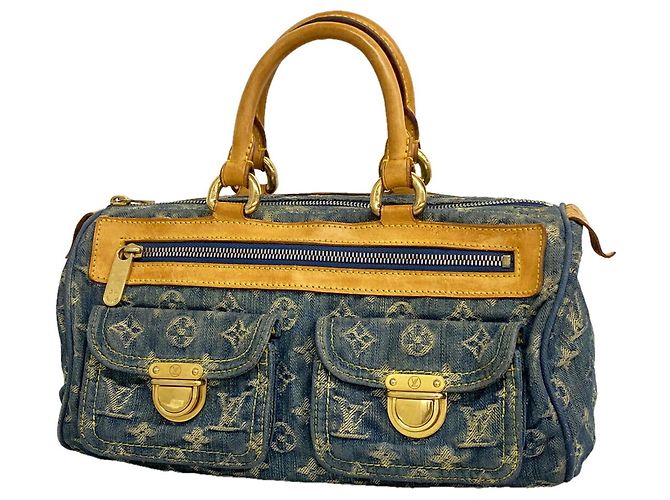 Borsa Louis Vuitton Monogram Denim Neo Speedy Blu