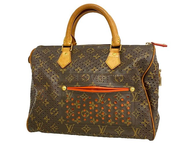 Louis Vuitton Monogram Perfo Speedy 30 Handtasche Orange