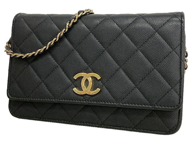 Cartera de hombro con cadena Chanel Matelassé Negro
