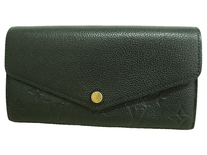 Louis Vuitton Monogram Empreinte Portefeuille Sarah Long Wallet Black