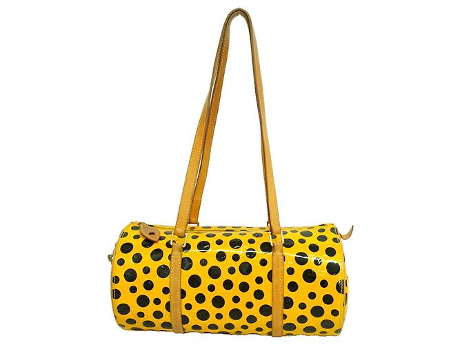 Bolso de hombro Louis Vuitton Vernis Dot Infinity Amarillo