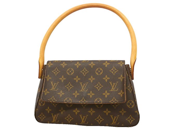Bolsa de Ombro Mini Looping Monogram Louis Vuitton Marrom