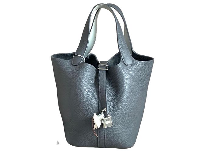 Hermès Picotin 18 Handtasche Grau