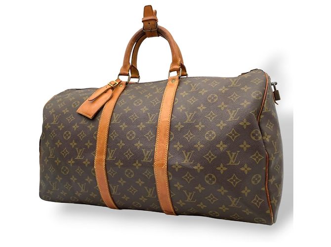 Sac Boston Louis Vuitton Keepall 50 Monogram Marron Monogramme