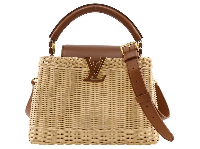 Louis Vuitton Capucines Wicker with Leather BB Beige