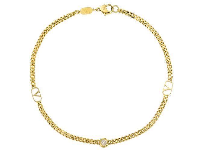 Bracciale con charm Valentino in oro giallo 18K