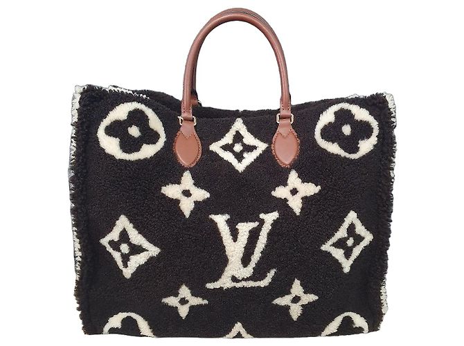 Louis Vuitton OnTheGo GM Teddy Shearling - Castanho Marrom Branco