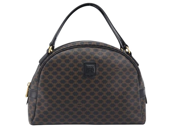 Céline Celine Top Handle Leather Nero