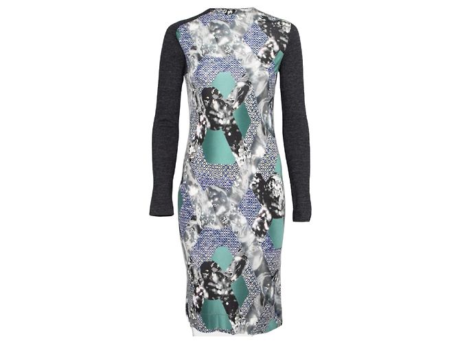 Vestido estampado Peter Pilotto Blanco Azul Verde Gris