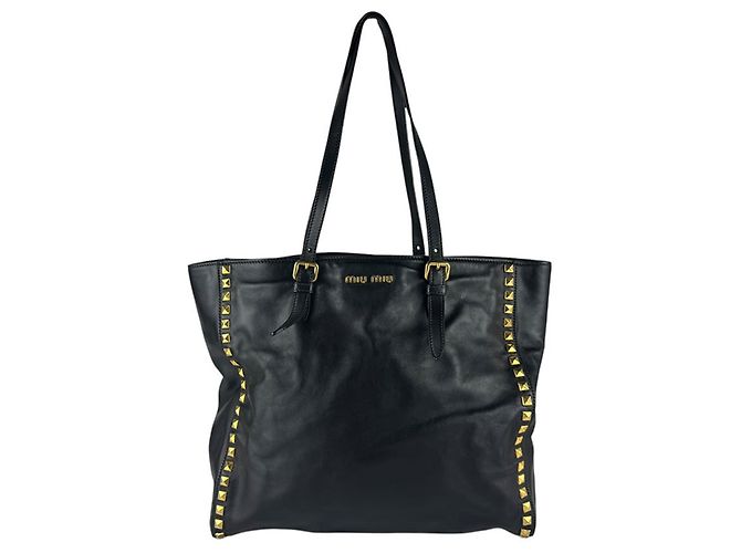 Borsa a tracolla Miu Miu in pelle nera Nero