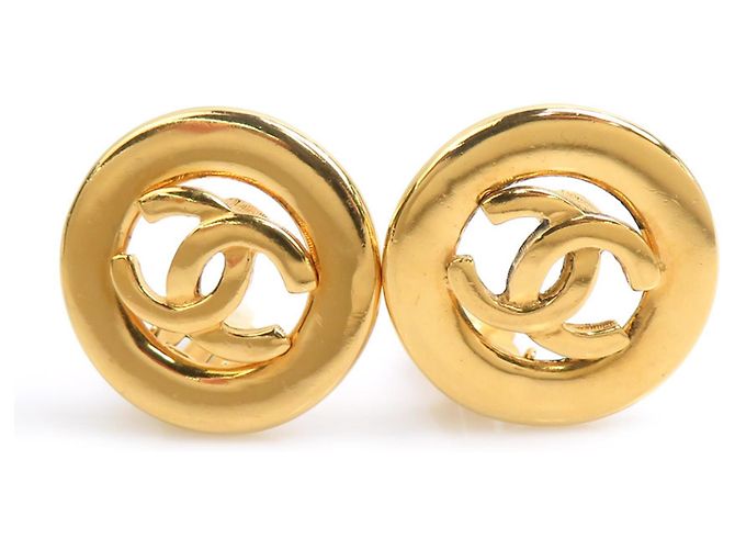 Boucles d'oreilles clips Chanel Gold Doré
