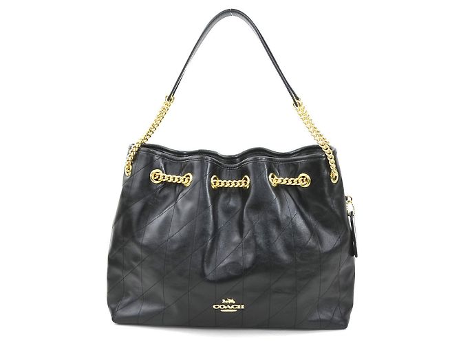 Borsa a tracolla in pelle Coach Nero