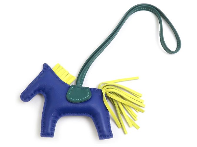 Hermès Hermes Rodeo PM Handbag Charm Verde Giallo Blu navy