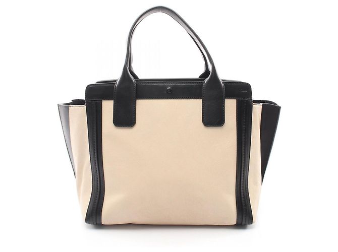 Saco Tote Chloé Alison Preto Bege