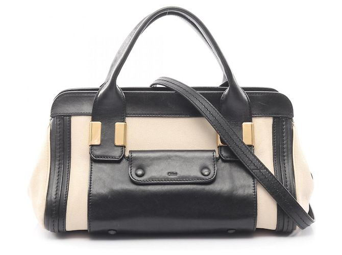 Sac à main 2-Way Chloé Little Alice Noir Beige