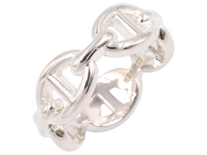 Hermès Hermes Enchainée PM Band Ring Silvery