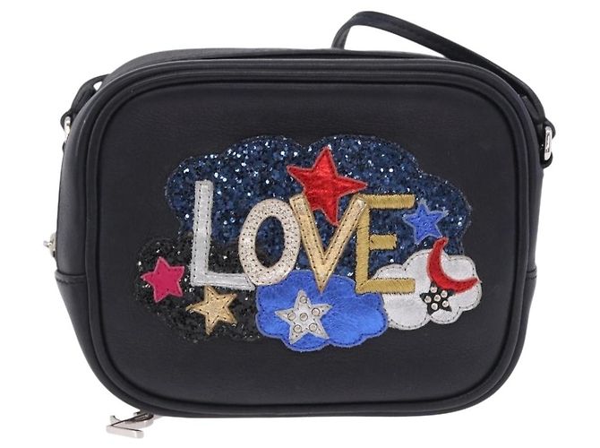 Autre Marque Saint Laurent Classic Monogram Blogger Patch Embellished Leather Small Noir