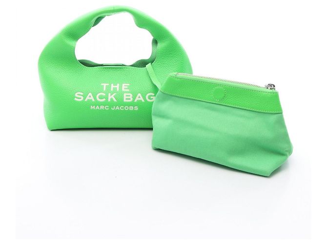 Sac Marc Jacobs Mini Leather Sack Bag Vert