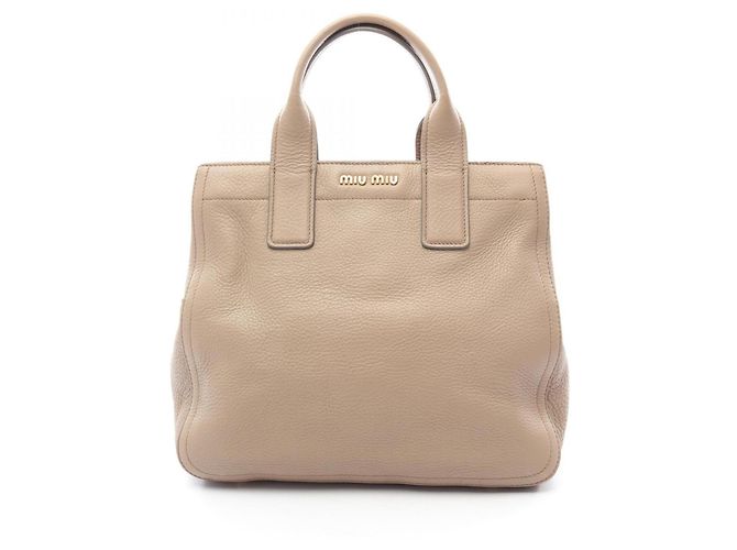Bolsa Miu Miu Vitello Caribe Bege
