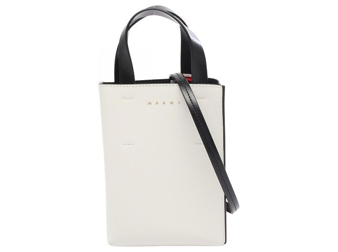 Bolsa 2-Way Marni Museo Nano Rosa Branco