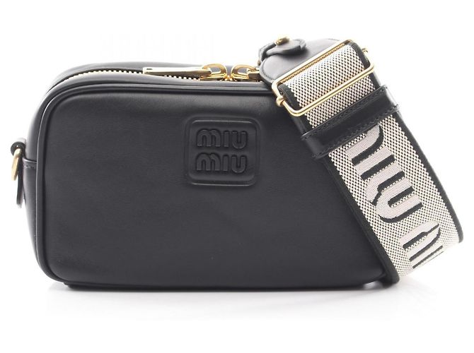 Bolsa de Ombro Acolchoada Safety Miu Miu Preto