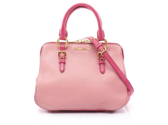 Sac à main 2-Way Miu Miu Madras Rose