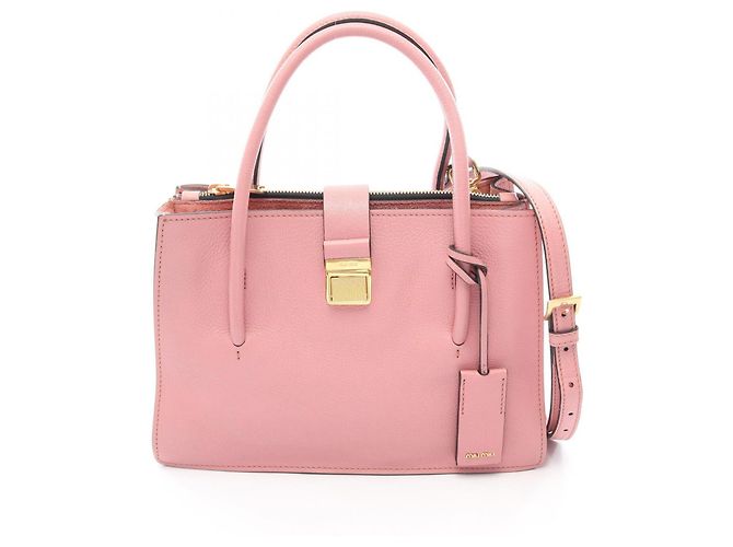 Sac à main Miu Miu en cuir rose