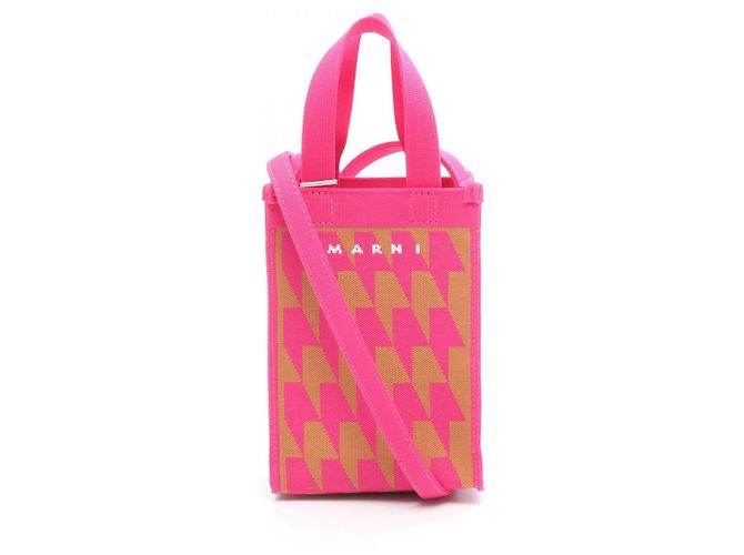 Borsa Nano Shopping Marni Marrone Rosa