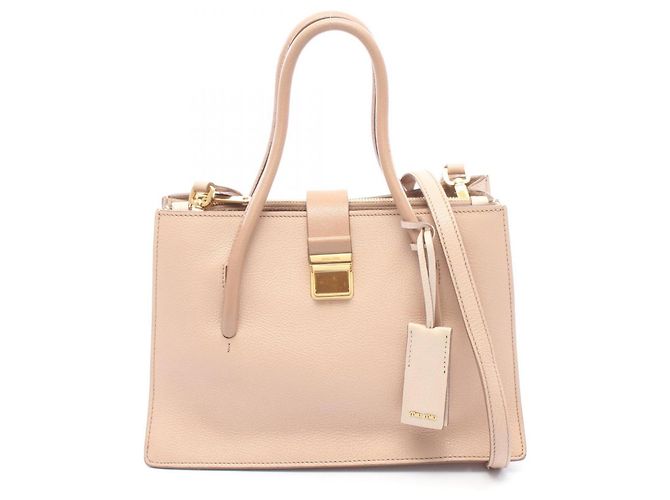 Bolsa 2-Way Miu Miu Madras Rosa Bege