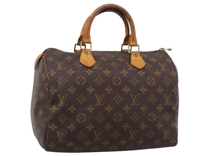 Bolsa de mão LOUIS VUITTON Monogram Speedy 30 M41526 LV Auth 205078 Monograma
