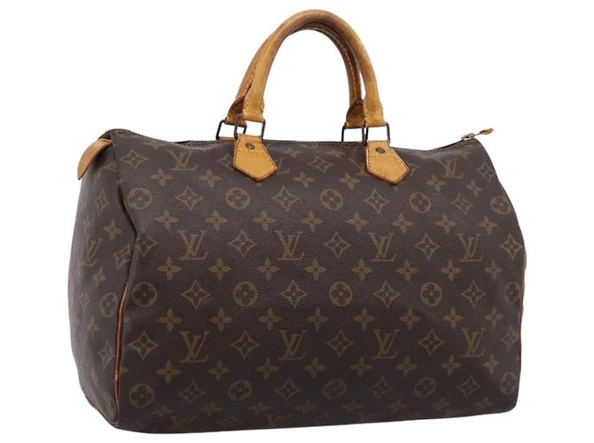 Bolsa de mão LOUIS VUITTON Monogram Speedy 35 M41524 LV Auth 205090 Monograma