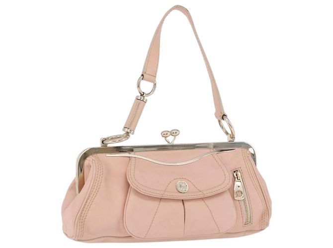 Céline Bolso de hombro CELINE de piel Rosa Oro Auth 200745V Dorado