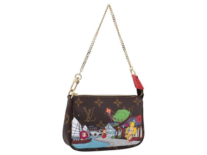 LOUIS VUITTON Monogram Vivienne Mini Pochette Accessoires Pouch LV Auth 204777M