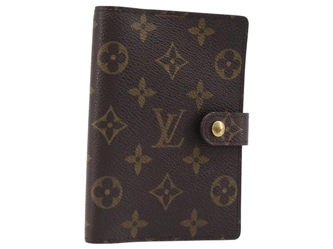 LOUIS VUITTON Monogram Agenda PM Day Planner Cover R20005 LV Auth BA15498