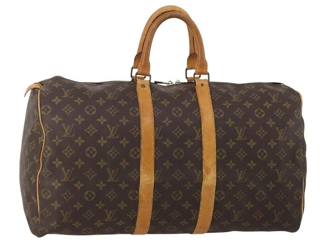 LOUIS VUITTON Monogram Keepall 45 Boston Bag M41428 LV Auth 201917 Monogramme