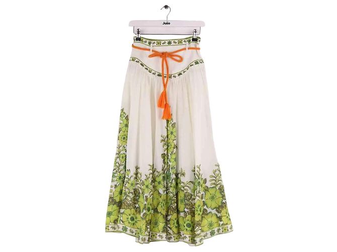 Autre Marque Jupe Alemais en lin blanc