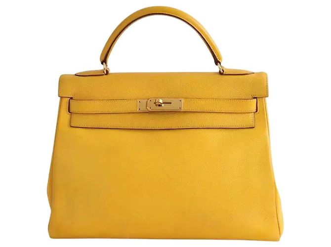 Hermès Sac à main Kelly 32 jaune