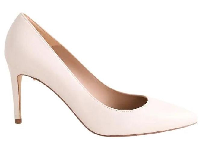Lk Bennett Floret leather heels ecru Cream