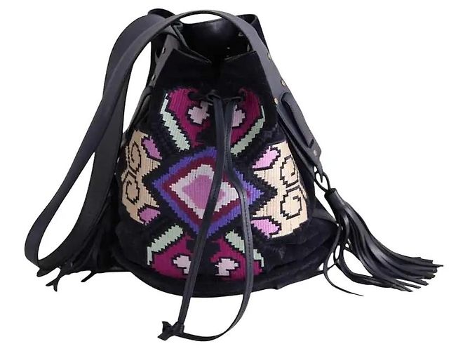 Isabel Marant Borsa a secchiello Silano blu navy
