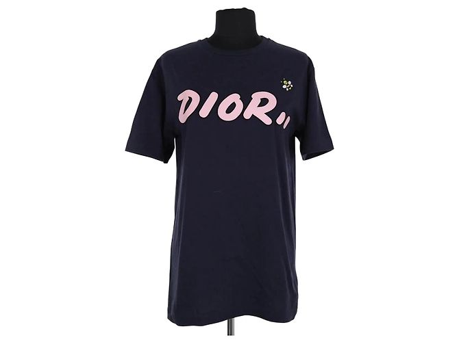 Autre Marque T-shirt in cotone blu KAWS Dior