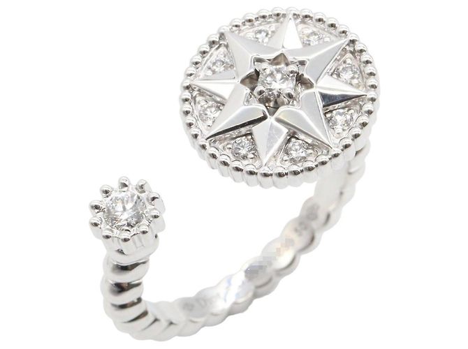 Anillo Christian Dior Dior Rose Devan Diamond Band Plata