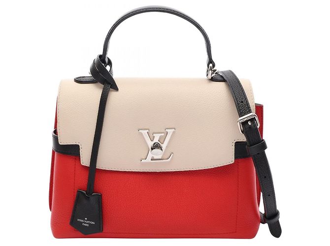 Borsa a mano 2-Way Louis Vuitton Lockme Ever BB Nero Rosso Crudo