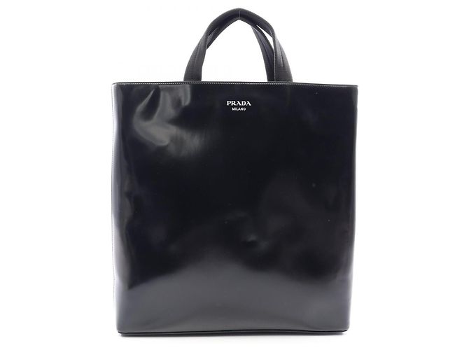 Borsa Tote Prada in pelle nera Nero
