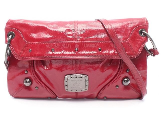 Burberry Handtasche aus rotem Lackleder