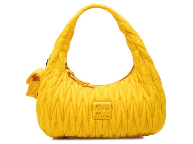 Sac à main Miu Miu Matelassé Yellow Jaune