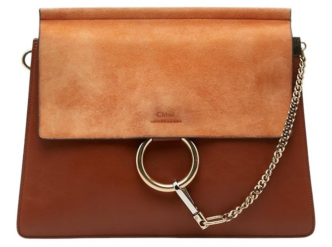 Sac pochette Chloé Faye Medium Marron
