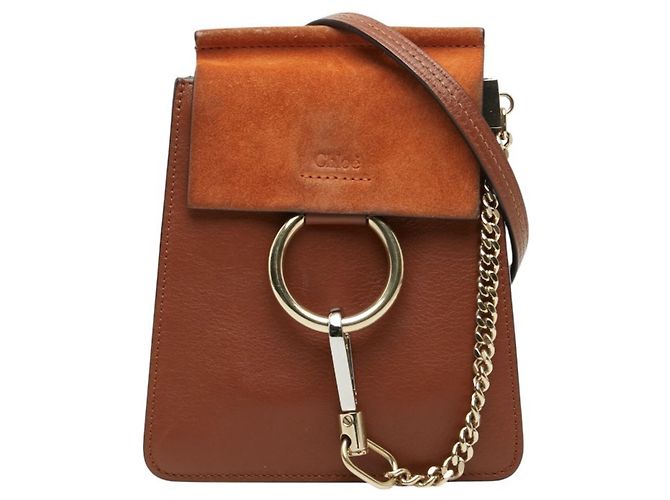 Borsa a tracolla Chloé Faye Small Marrone