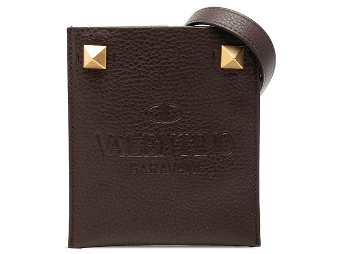 Borsa a tracolla mini Valentino Identity Marrone