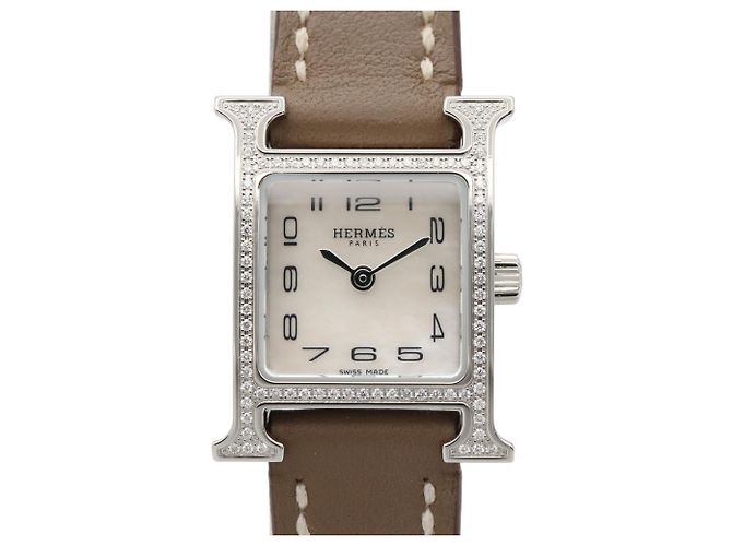 Hermès Relógio de Pulso Hermes H-Watch Mini Bezel de Diamantes